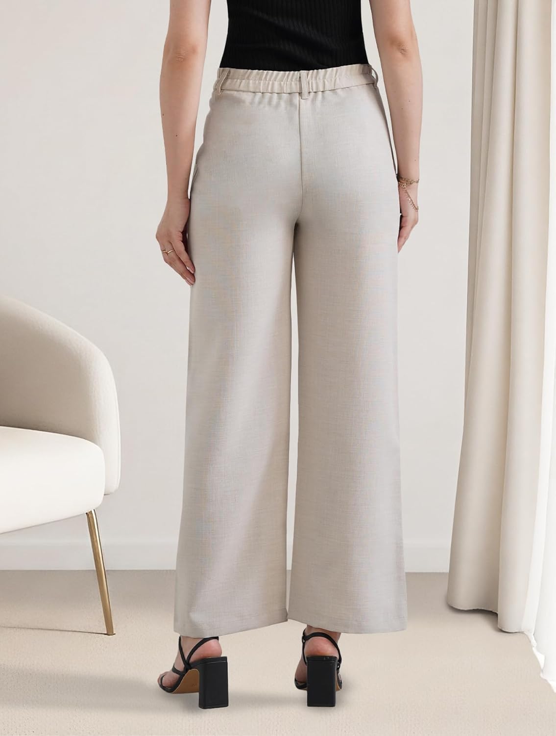 High Waisted Work Pants for Women Slim Fit Business Casual Outfits 2026 Office Slacks Dress Pant Trousers with Pockets - Image 2