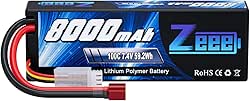 Zeee 2S Lipo Battery 7.4V 100C 8000mAh RC Battery Hard