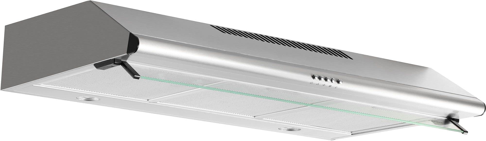 Campana extractora Airlux AHC840IX – Campana extractora – ancho 80 cm – Flujo de aire máximo (en m3/h): 345 – Nivel de ruido Decibel mini. / Máx. (en dBA): 52/68