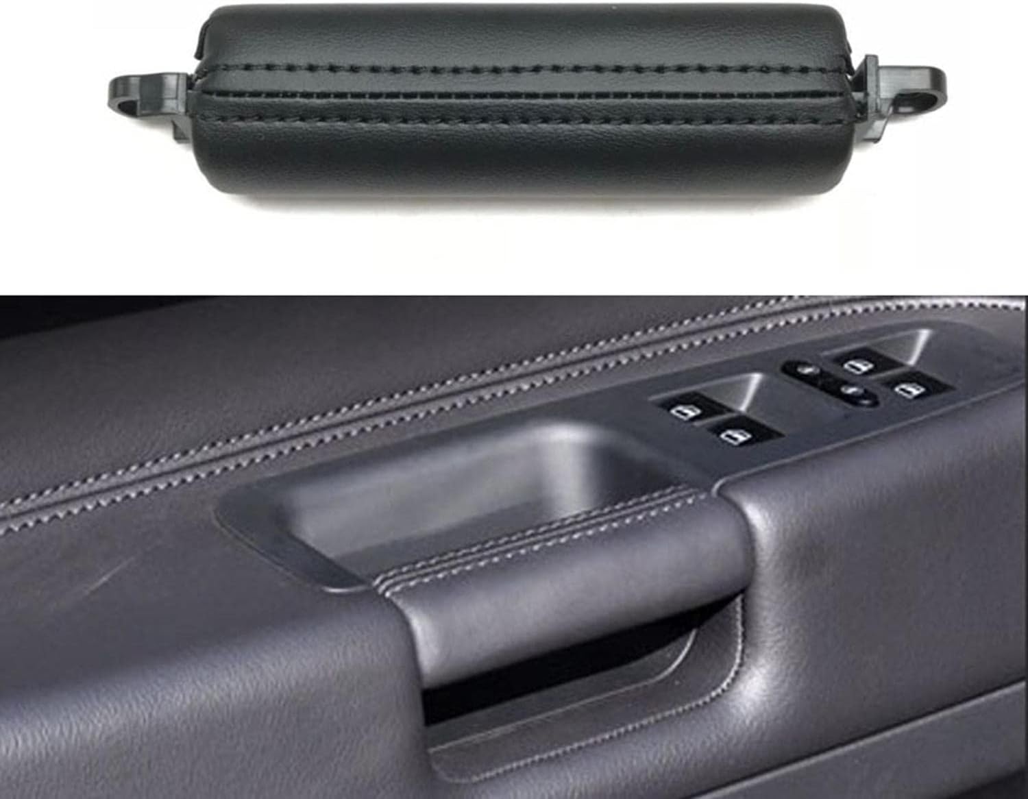 Car Interior Door Left Right Driver Leather Pull Handle,for VW Touareg 2003 2004 2005 2006 2007 2008 2009 2010
