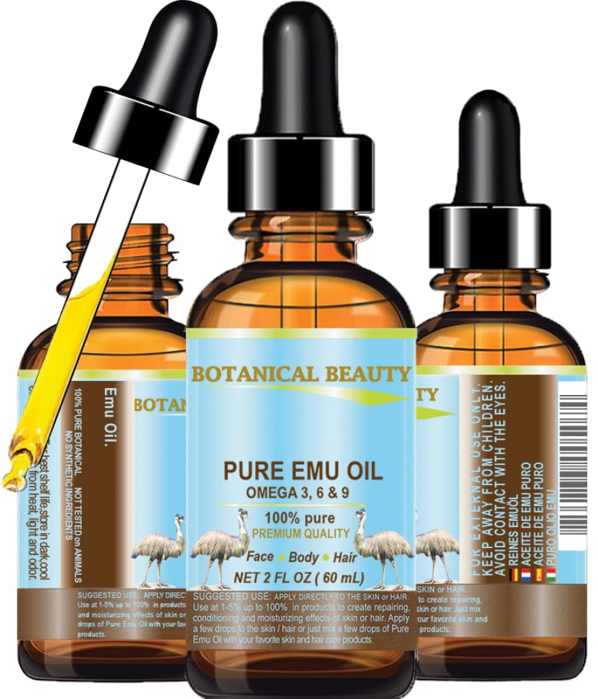 Amazon.com: Botanical Beauty PURE EMU OIL 100% Natural Unrefined