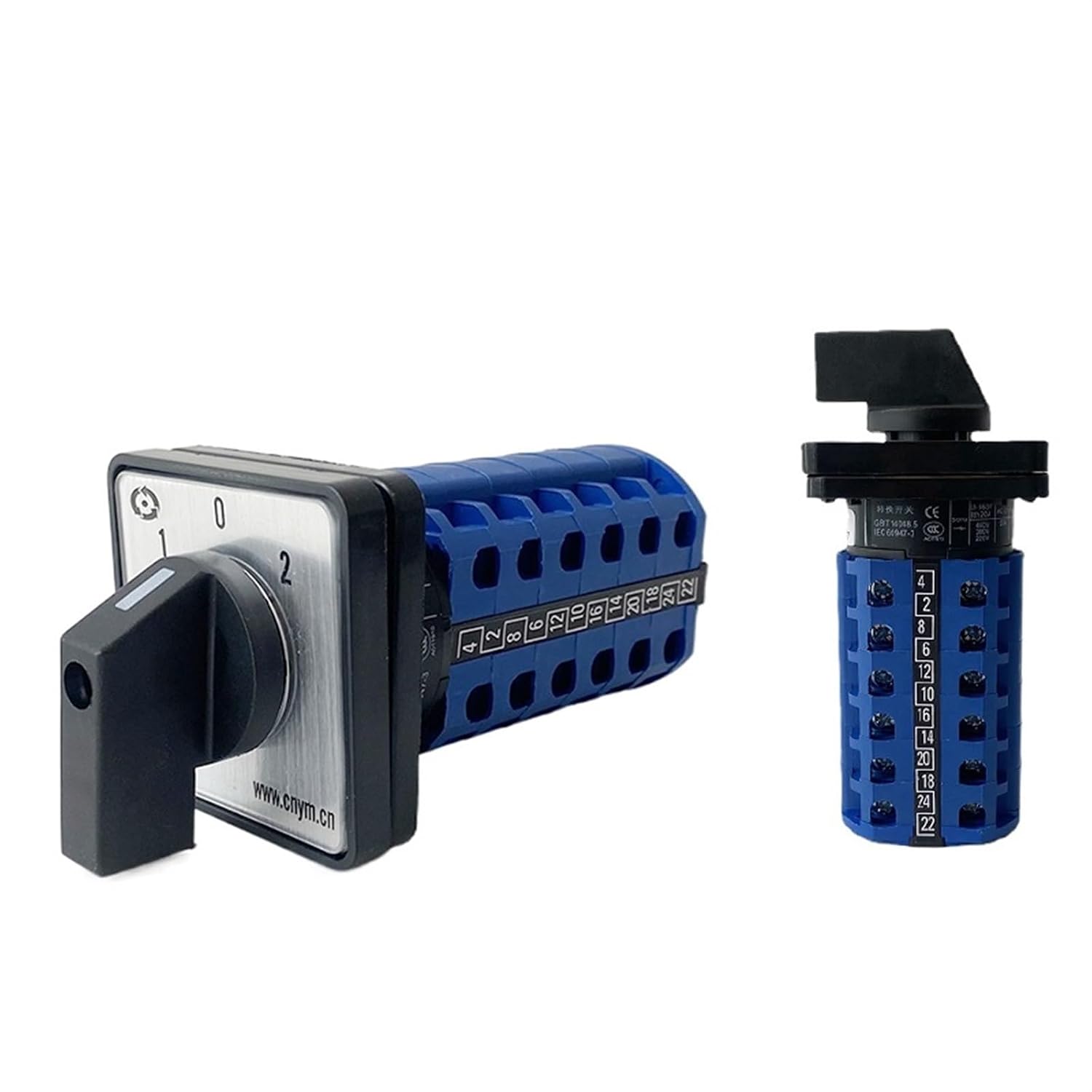 LW26-20 Rotary Cam Switch 3 Position 660V 20A 6 Poles 24 Terminals Electrical Changeover Selector YMW26-20/6(0123456)