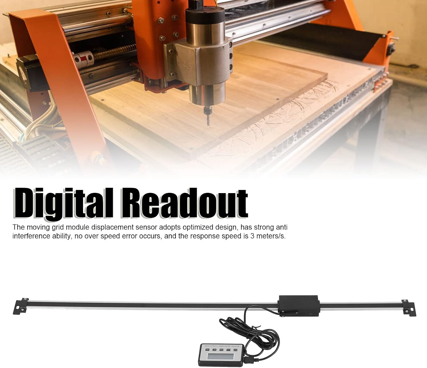 Digital Readout Linear, Aluminum Alloy Digital Readout Digital, Readout Lathe Linear, Scale Milling Machines Digital for Milling Machine (0-600mm)