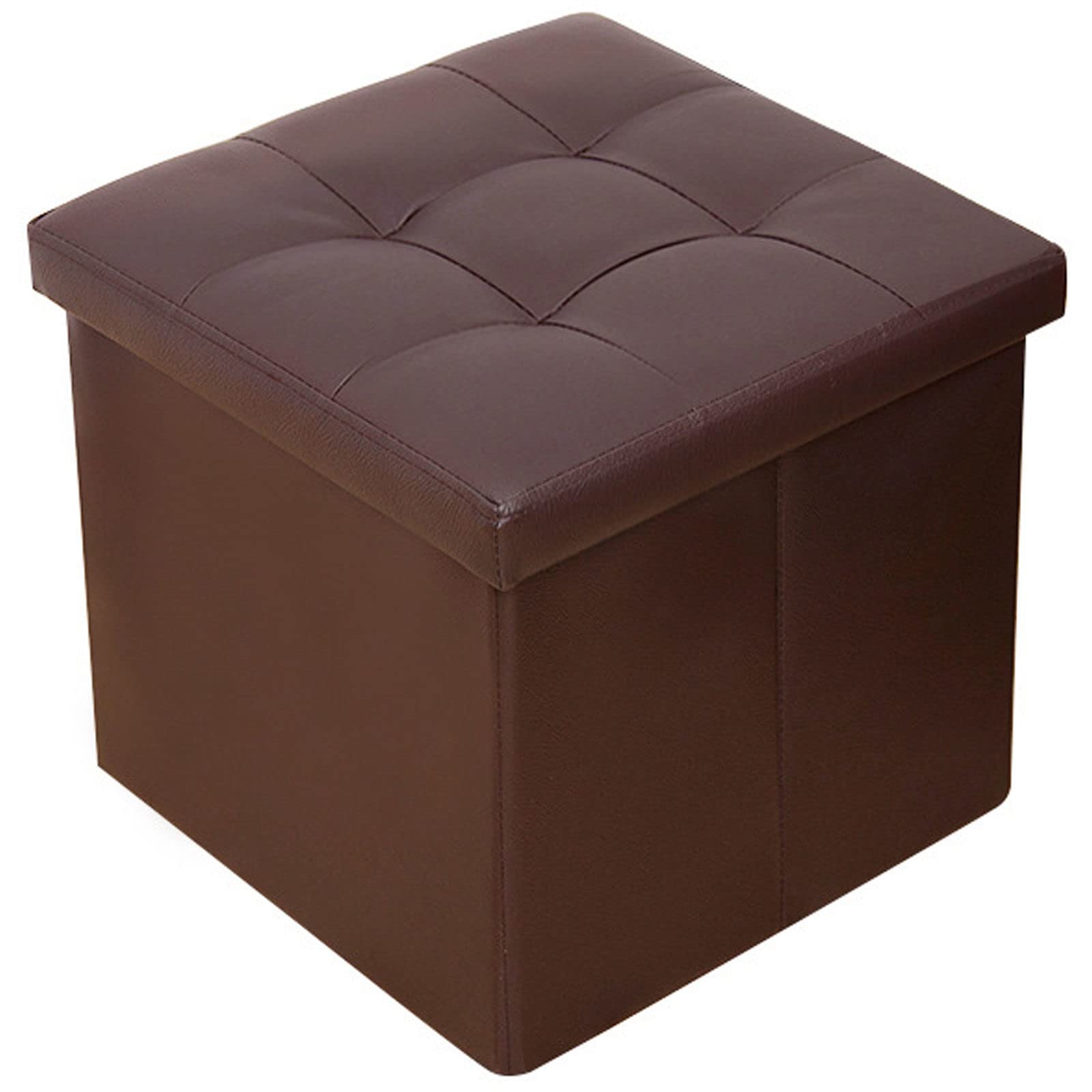 Repose-pieds de rangement pliable 15 pouces et pouf coffre salon noir