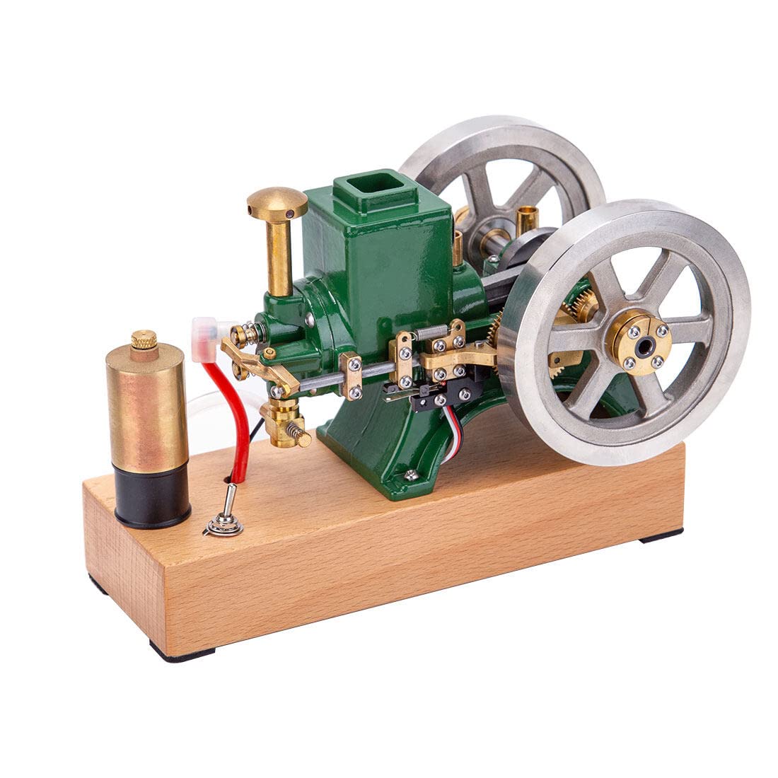 NULA Modellino Motore A Scoppio M19 1,6CC 4 Tempi, Hit And Miss, Con Regolatore Flyball, Base In Legno, Giocattolo Tecnico
