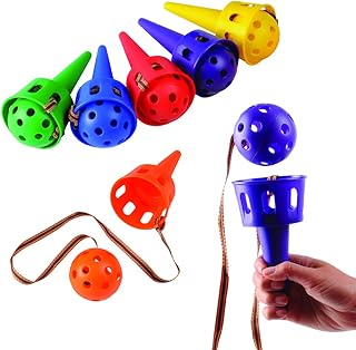 Constructive Playthings Set of 6 Toss-N-Catch Cups and Balls