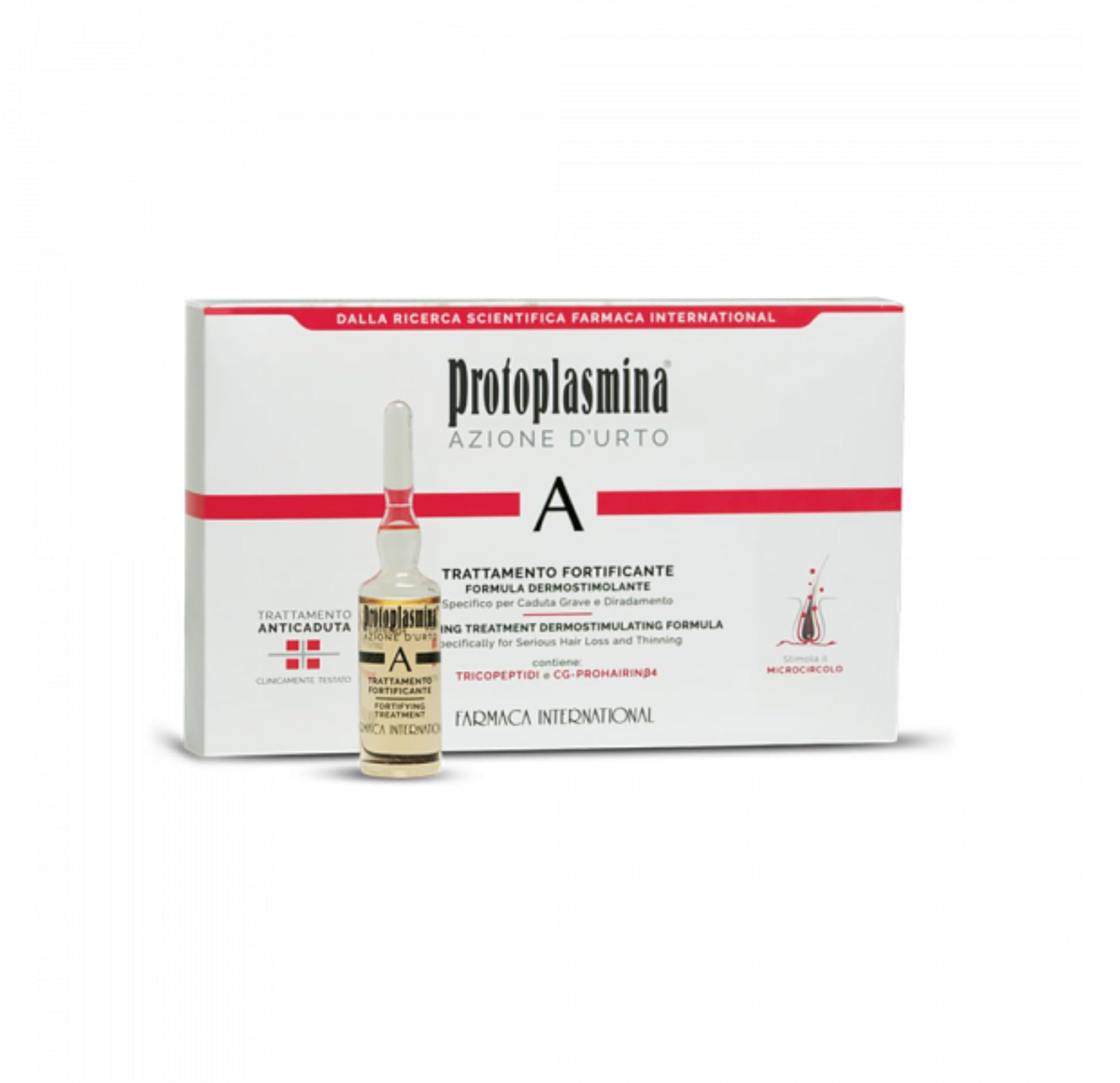 Protoplasmina Capelli Azione D'urto 6 Fiale Da 8ml Anticaduta E Rinforzante