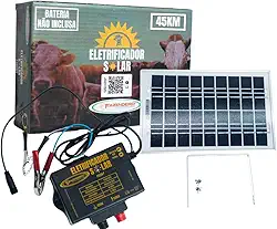 FAZENDEIRO, Cerca Elétrica Rural Eletrificador 45Km Solar sem Bateria