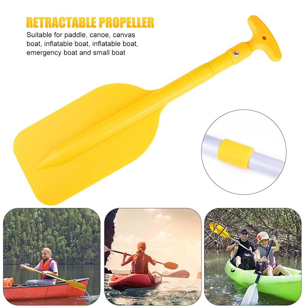 Pagaie de kayak, pagaie télescopique, rame pliable, pagaie de bateau rétractable portable, pagaie de bateau télescopique en plastique, kayak flottant en plein air, sports nautiques, petits accessoires de bateau de sécurité
