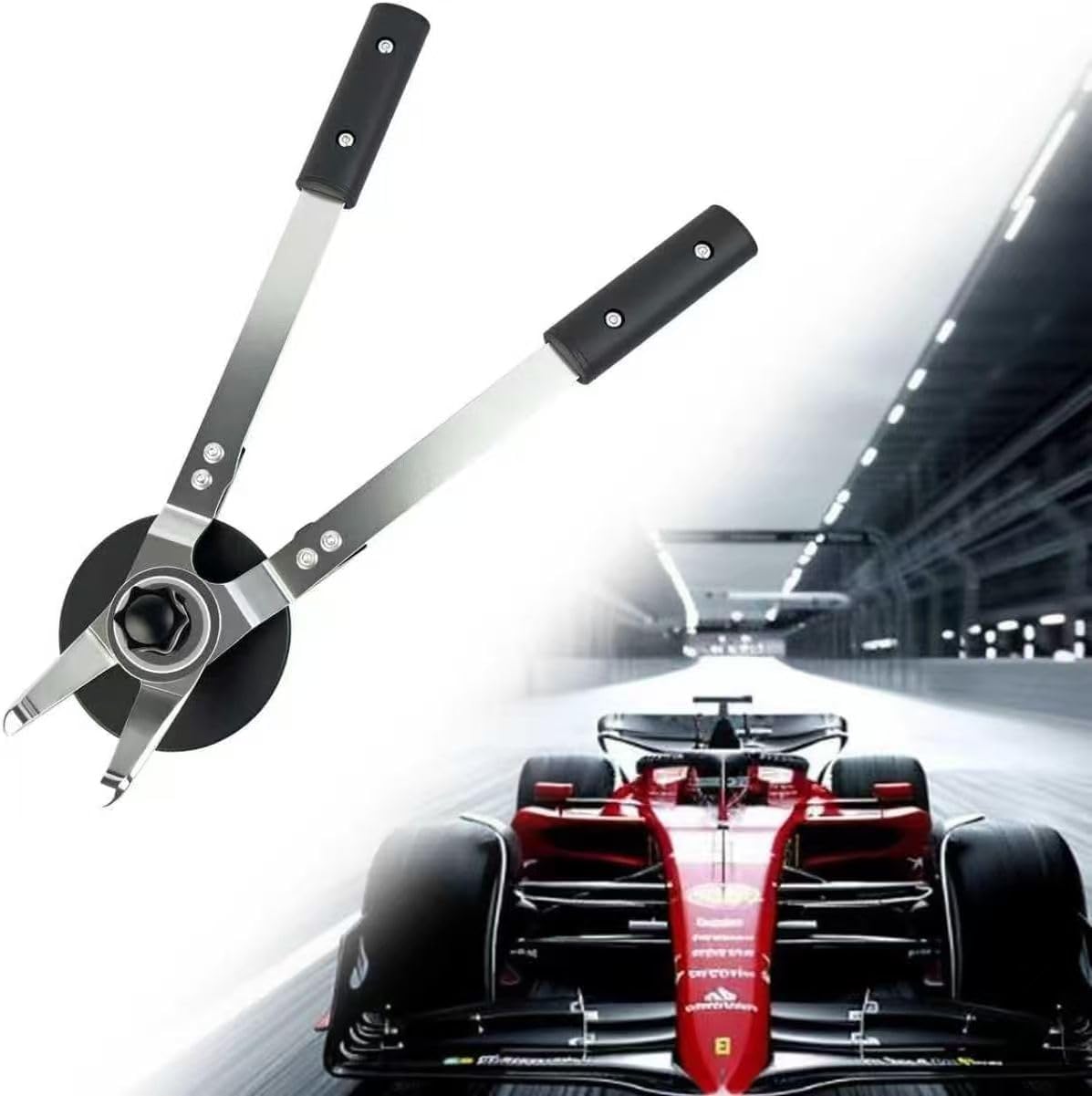 Racing Kart Tire Changing Tongs - Fits 5 Inch Diameter Rims, Quickly & Easily Removes Go Kart Tyres with Dual-Tong Design, High Strength Thickened Metal Material