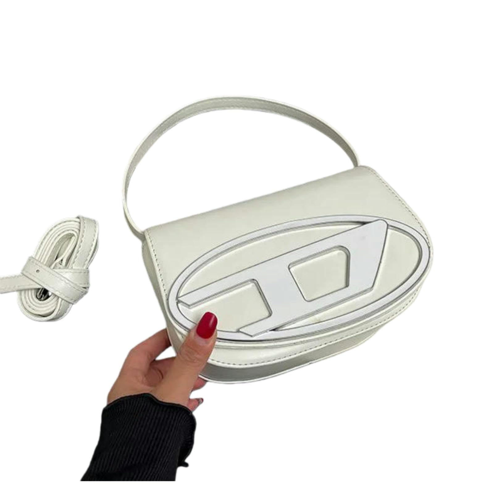 Borse Borsa da Donna di Lusso Leggero alla Moda A Tracolla E Versatile dal Design Nicchia per Gli Spostamenti Quotidiani-Bianco
