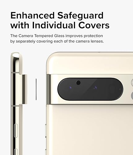 Miniatura 7 de Ringke Protector de lente de cámara [protección multicapa] compatible con Google Pixel 8 Pro, cubierta de vidrio templado, paquete de 3