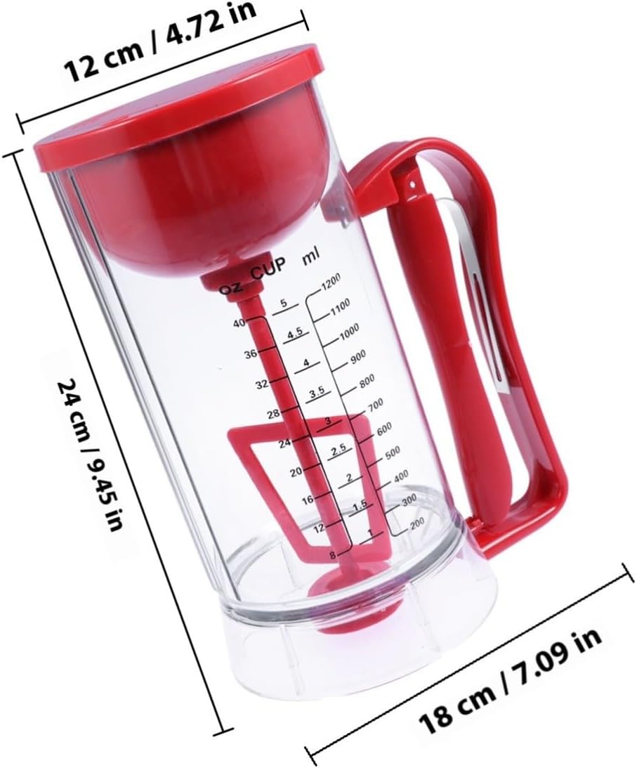Electric Pancake Dispenser Machine, Battery Powered ABS Red