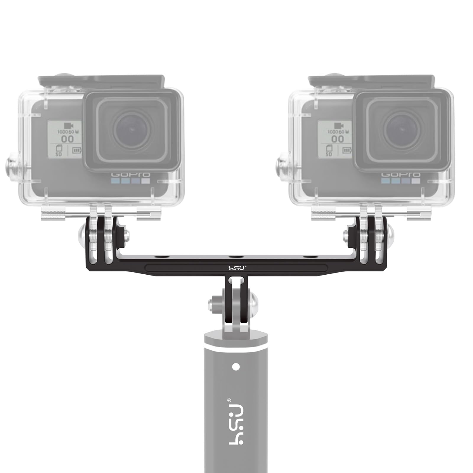 GoPro HERO 7 Silver&3wayマウント Amazon | HSU goproマウントアダプター ダブル アルミ製 デュアル