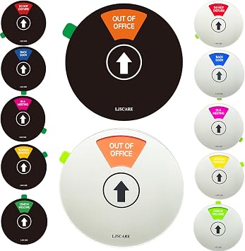 Office Privacy Sign,Do Not Disturb Sign, Out of Office Sign,Office Door Sign That Lets Others Know Whether Youre Available Or Not 6inch,Black and Silver