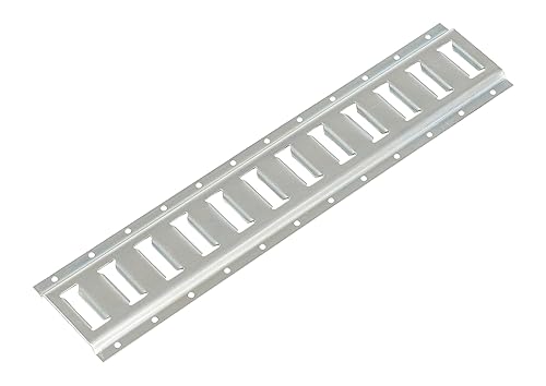 Miniatura 2 de Vestil E-TRK-2-ZN-1PK E-Track acero chapado en zinc de 2 pies de longitud 1 paquete gris