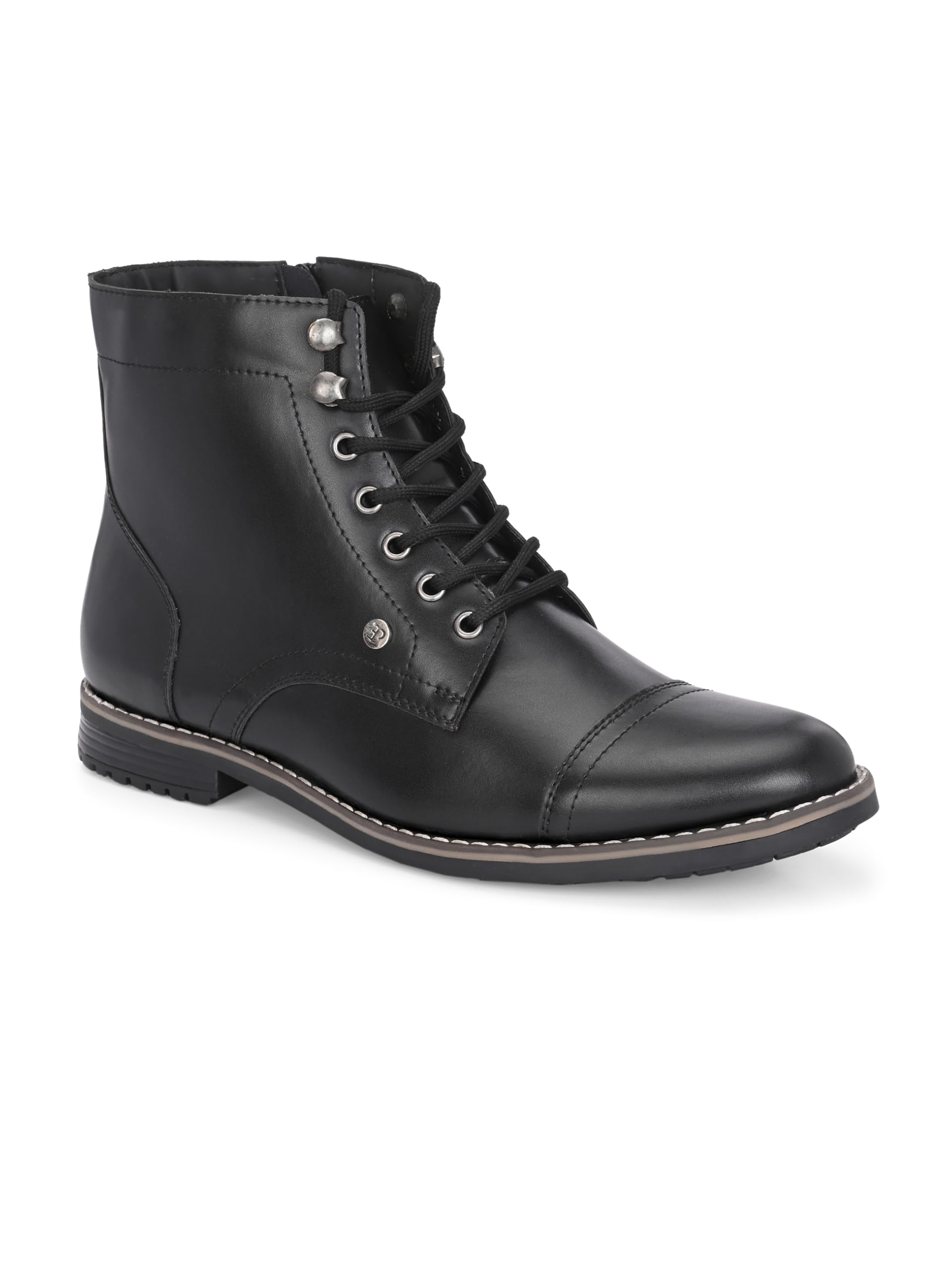 Men Faux Leather Casual Lace Up Boots-image-40