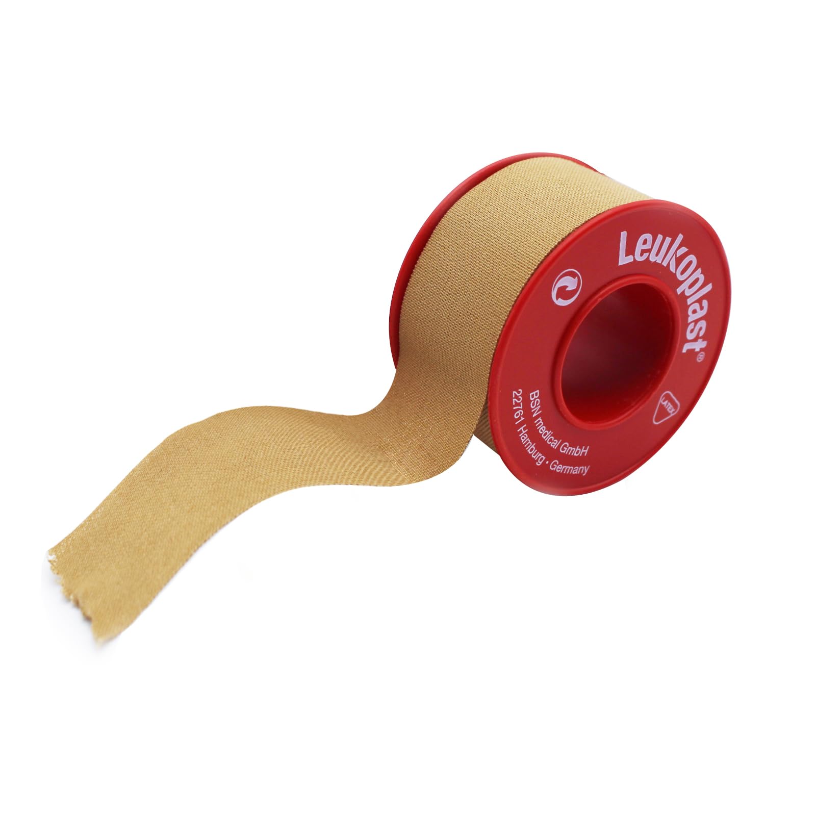Leukoplast - Rollo de apósito de fijación (2,5 cm x 5 m, con anillo protector, rollo de yeso adhesivo Leukosilk, cinta médica para fijación de vendajes (12 unidades)