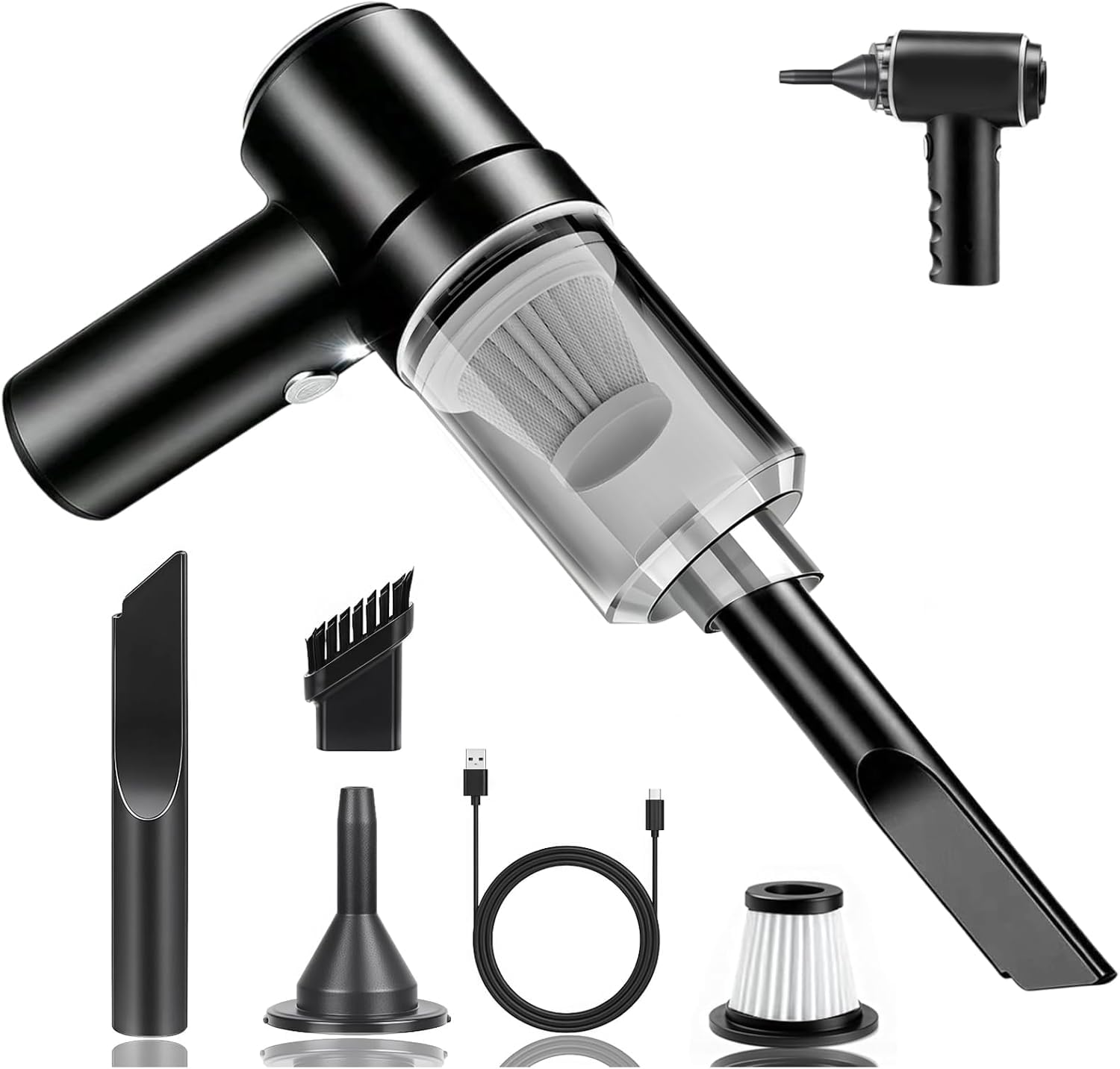Handheld Vacuum Cleaner,Portable Rechargeable Mini Vacuum,22000PA Power, 4-in-1 Mini Car Vacuum,Lightweight Mini for offices, cars, homes, and offices various scenarios
