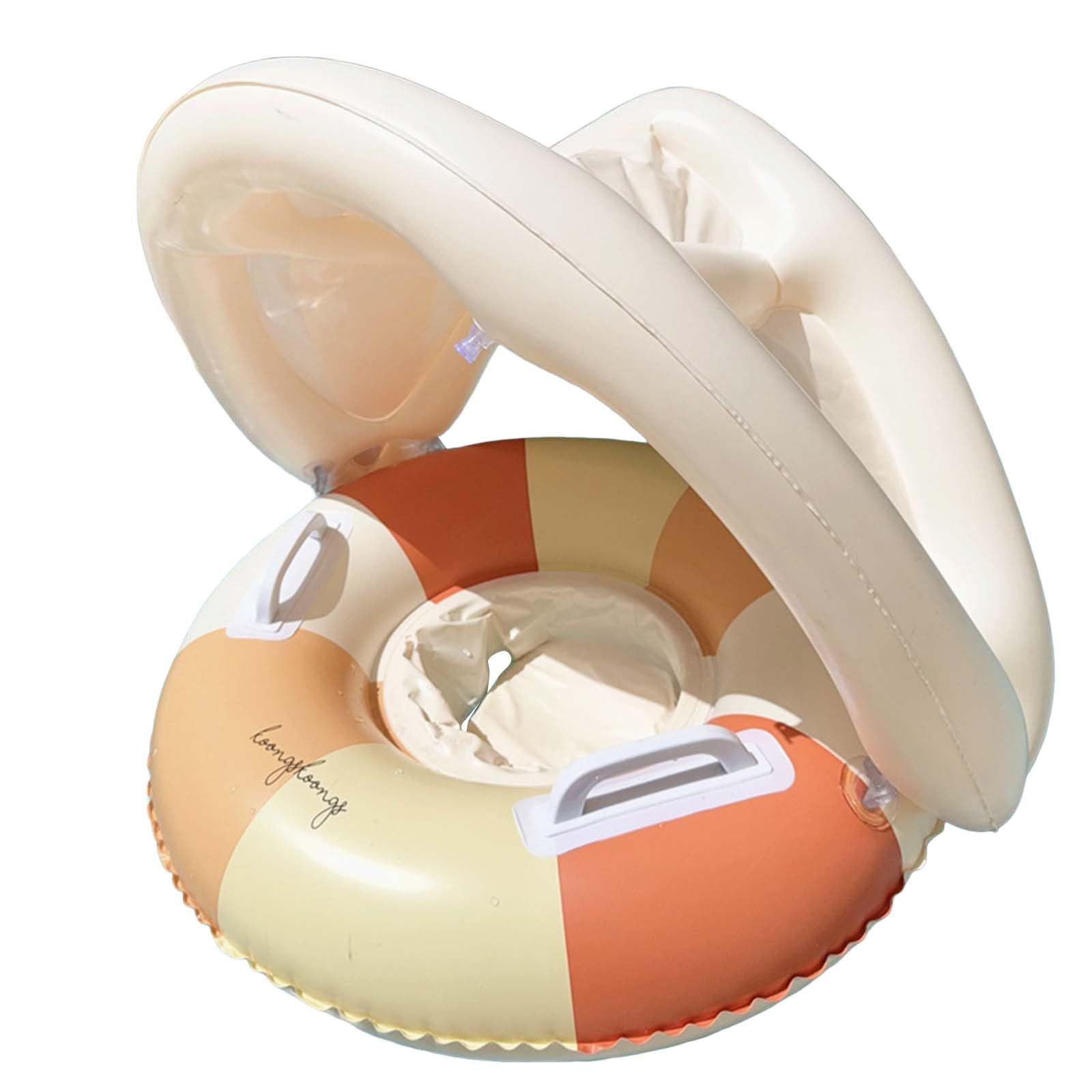 Baby Swim Float with UPF50+ Canopy & Handles Anti-flip Trainer,48cm,G