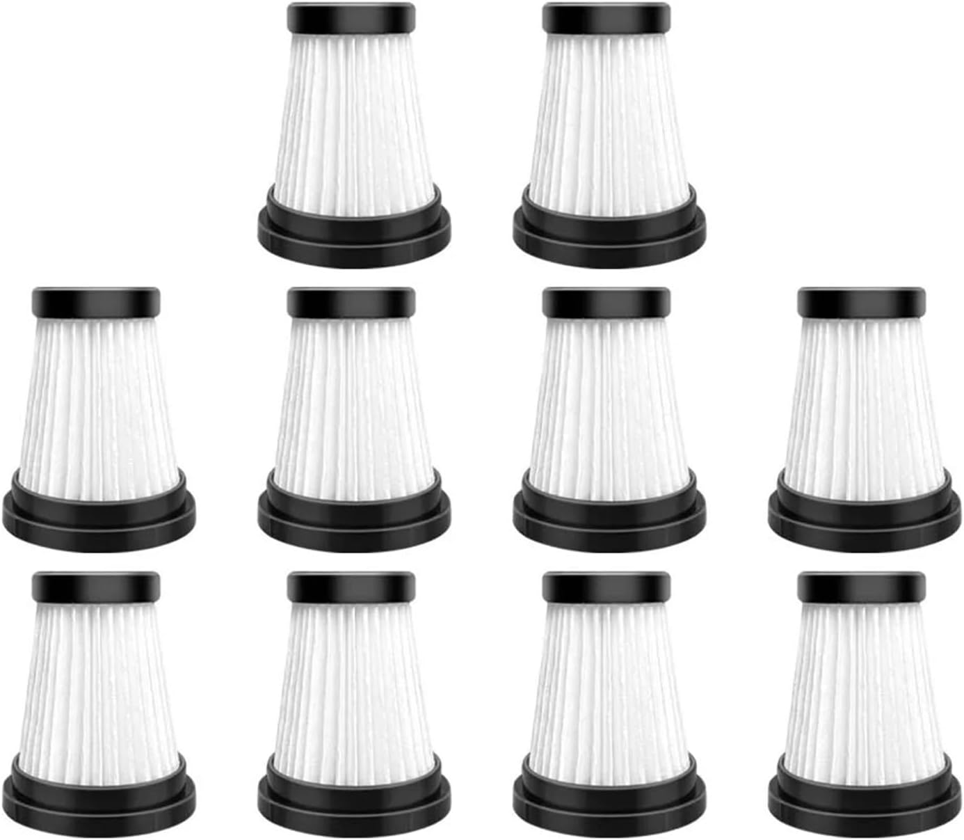 Compatible For (MOOSOO K12 / Pro K13 Foxnovo 13KPA Genius Invictus One 1.0 X7 2.) Vacuum Cleaner Filter(10 Pcs)