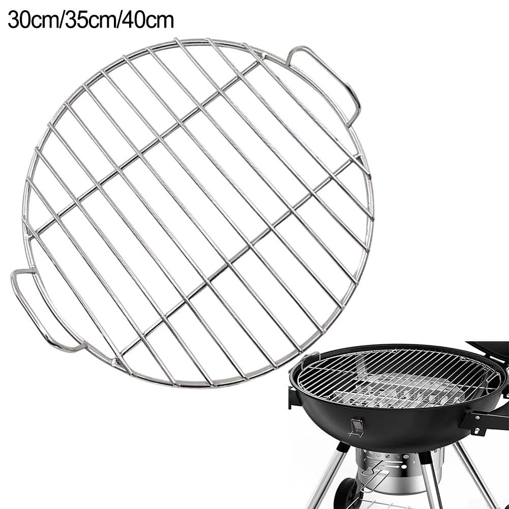 Edelstahl BBQ Grillrost Rund 30cm Mit für griff Edelstahl BBQ