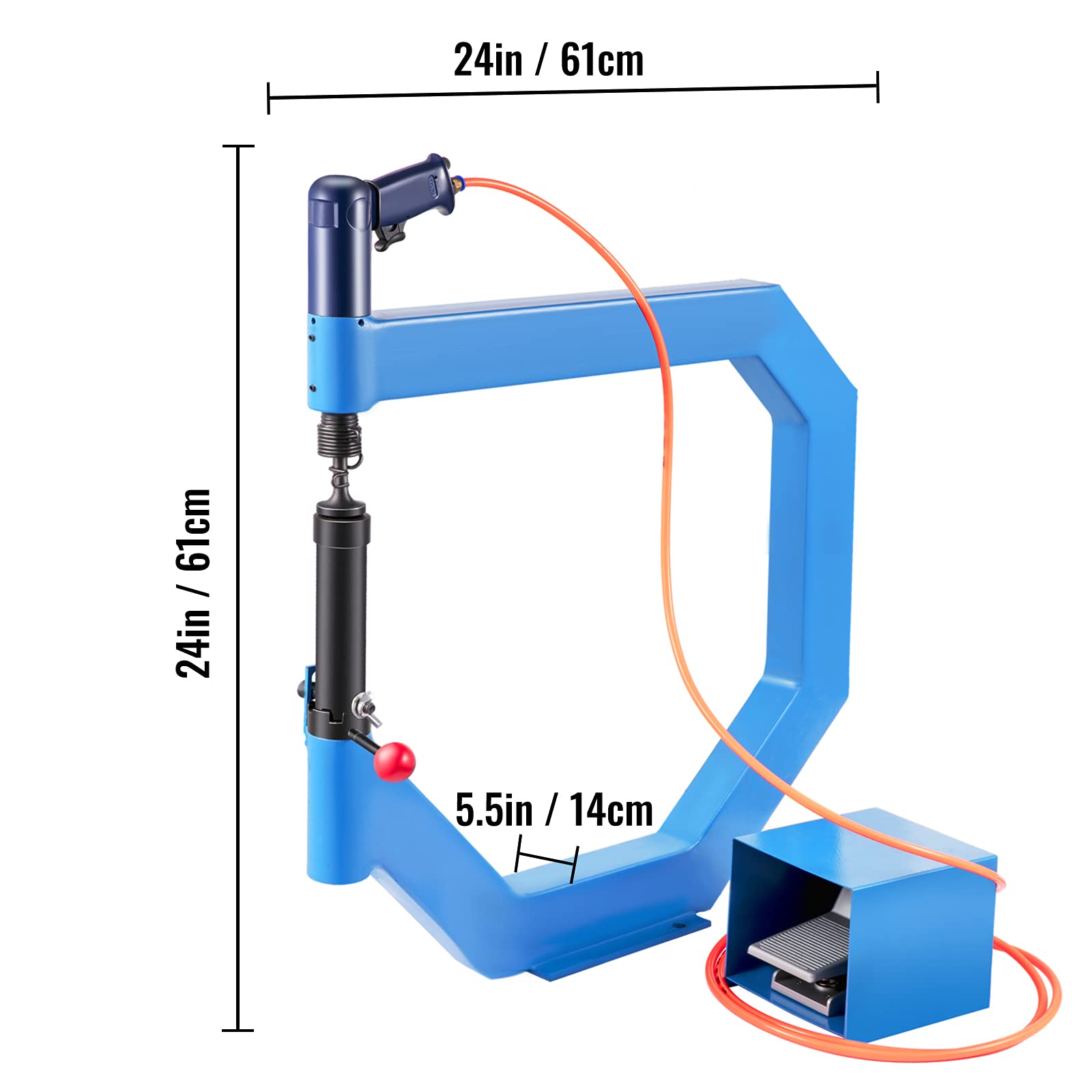 VEVOR Pneumatic Planishing Hammer, 19.63" Throat Power Hammer