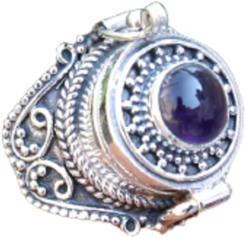 Natural Amethyst Ring, Poison Box Ring, Poisoner Ring, Round Stone Ring, Antique Poison Ring, Vintage Box Ring, Handmade Poison Ring, Secret Ring, Pillbox Ring, Boho Ring, Faceted Amethyst Jewelry