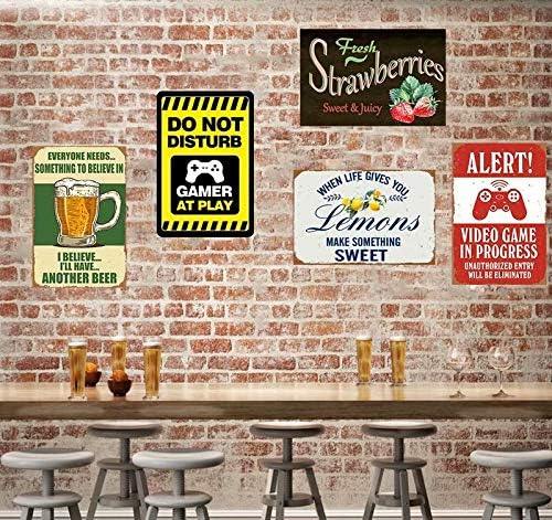 Miniatura 6 de Letreros de lata retro estilo vintage muñeco de nieve de invierno, letrero de metal para interiores y exteriores, hogar, bar, café, cocina,