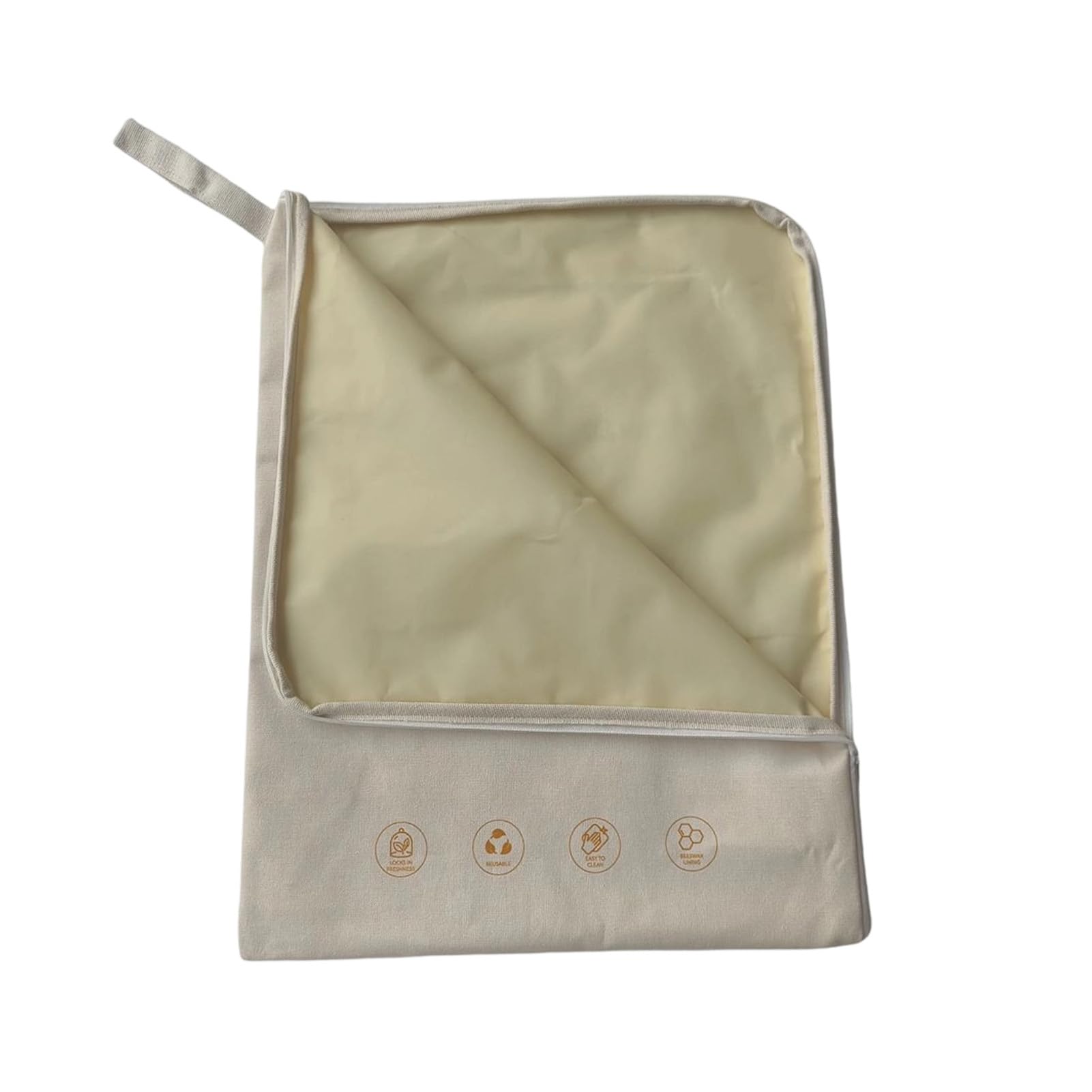 Qixcxaz Zip Closure Beeswax Bread Bags Offering Sourdough Bread Storage Maintain Freshness Of Homemade Breads While Reducing Ckiness Freezer-Friendly
