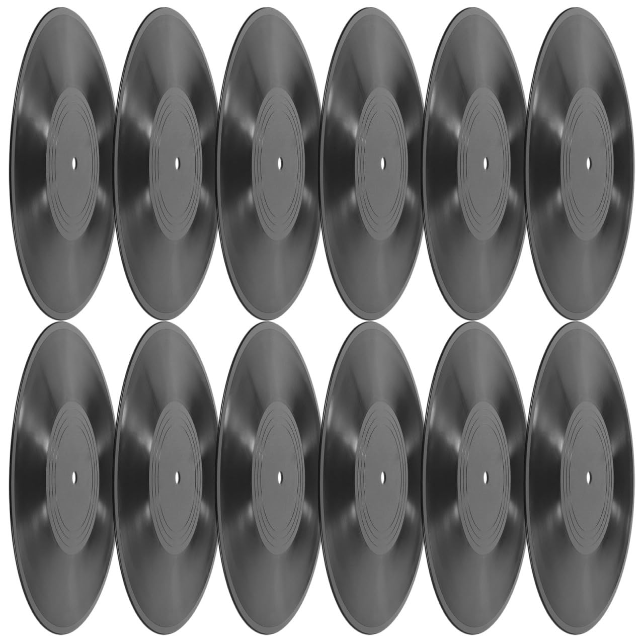 Discos de vinilo de plástico negro Kichvoe decorativos de estilo retro