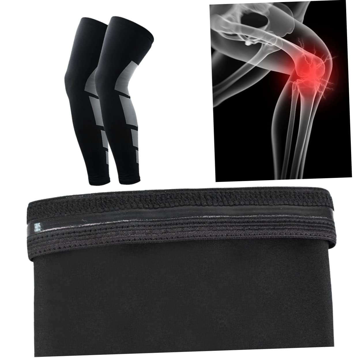 Ipetboom Men's Sports Knee Pads Patella Strap Running Knee Support Braces Comfortable Breathable for Cycling Gym Workout