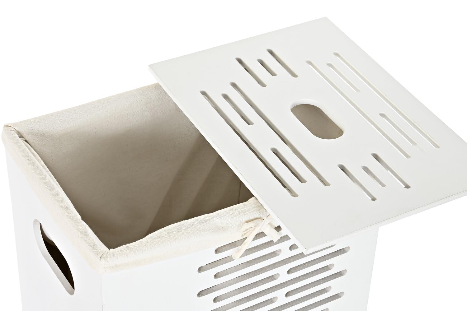 CESTA ROPA SET 5 MDF POLIESTER 40X30X56 BLANCO