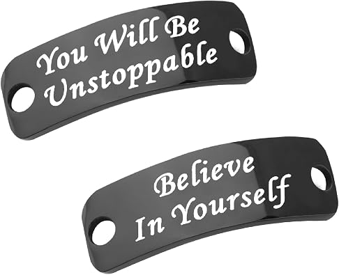 BEKECH Runner Shoe Lace Tag Believe in Yourself You Will Be Unstoppable Trainer Tags for Runner Marathon Gift Fitness Gift