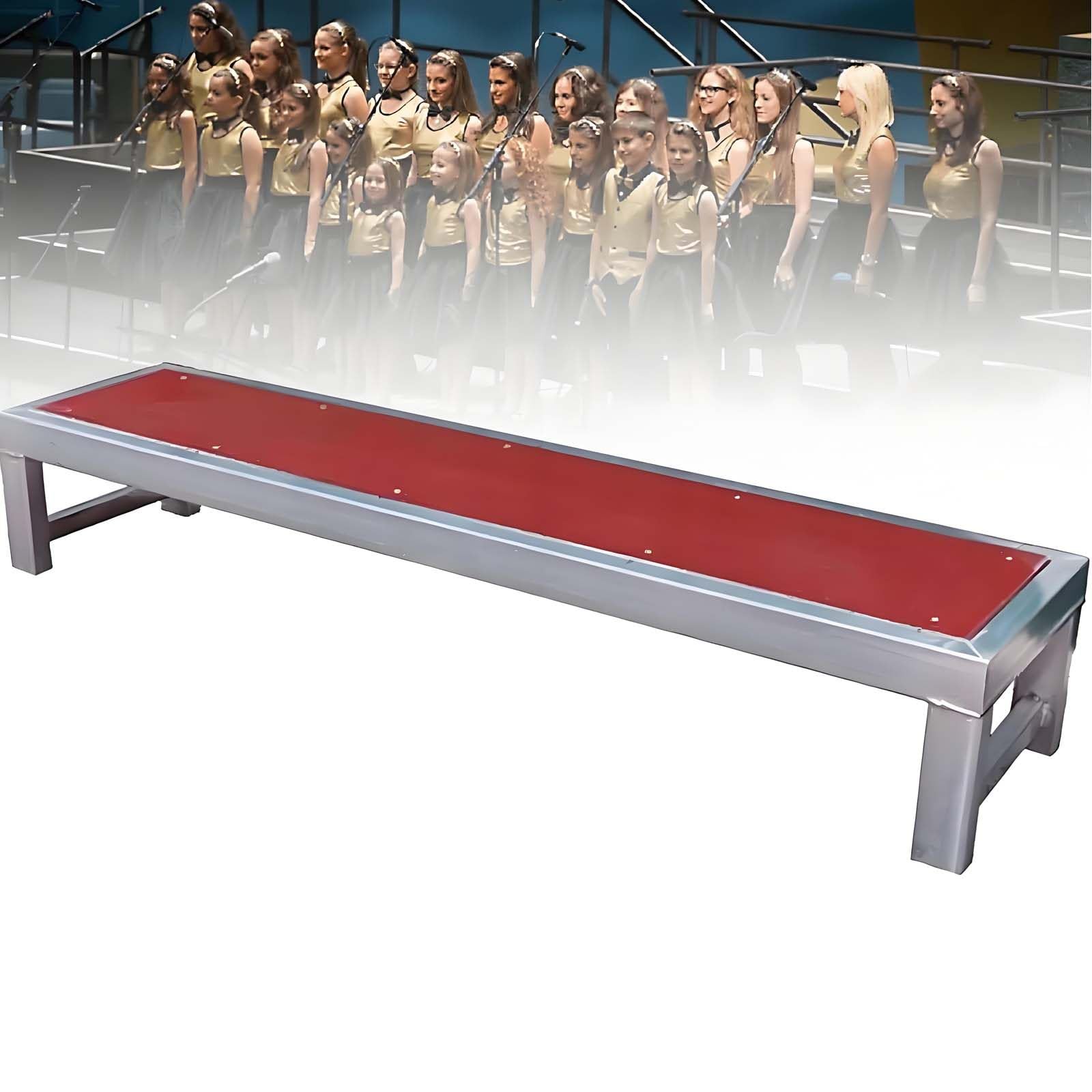 GUTYGIO Portable Choral Risers for Classroom Church Group Photo Lectern Podium Staircase Stand Tiered Tread Steps,Choir Stairs Platform, Non-slip Sturdy 1Tier