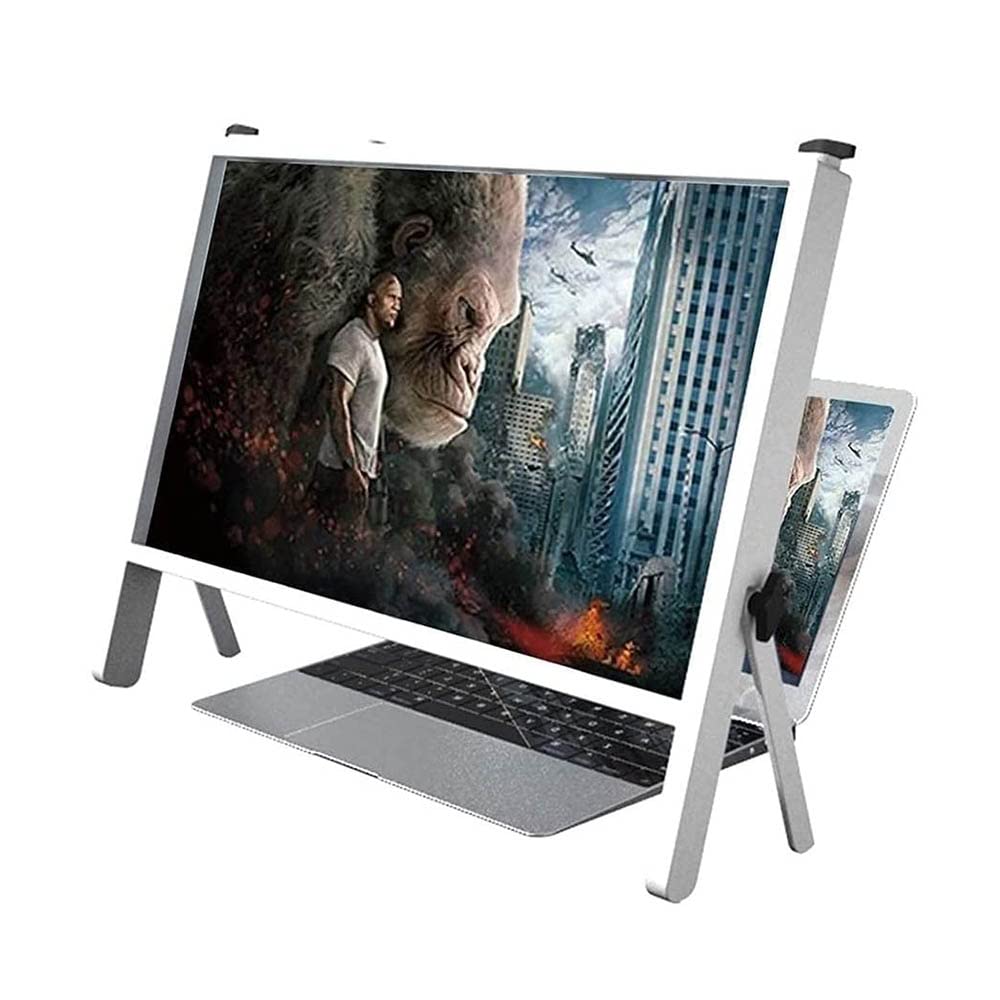 Handy-Bildschirmlupe, Laptop-Bildschirmlupe, hochauflösende Leselupe, ultraklares blaues Licht, 3-facher Lupenhalter (Khaki)