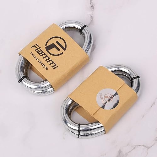 Miniatura 6 de Flammi - Paquete de 4 ganchos en S resistentes para colgar hamacas, plantas oscilantes, máximo 500 libras, 3 pulgadas de largo y 516 pulgadas de