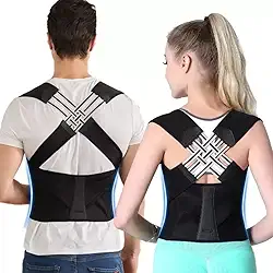 Colete Corretor de Postura Ortopédico Ajustável Postufit – Cinta Lombar e Cervical para Coluna, Alívio de Dores nas Costas, Melhora a Postura e o Sono, Produto - Velcro/unisex G - GG
