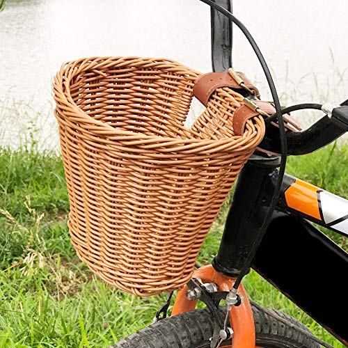 Brownrolly Bike Basket Front Kids,Front Handlebar Kid's Bicycle Basket,Bicycle Handlebar Basket,Girl'S Bike Baske For Boys and Girls