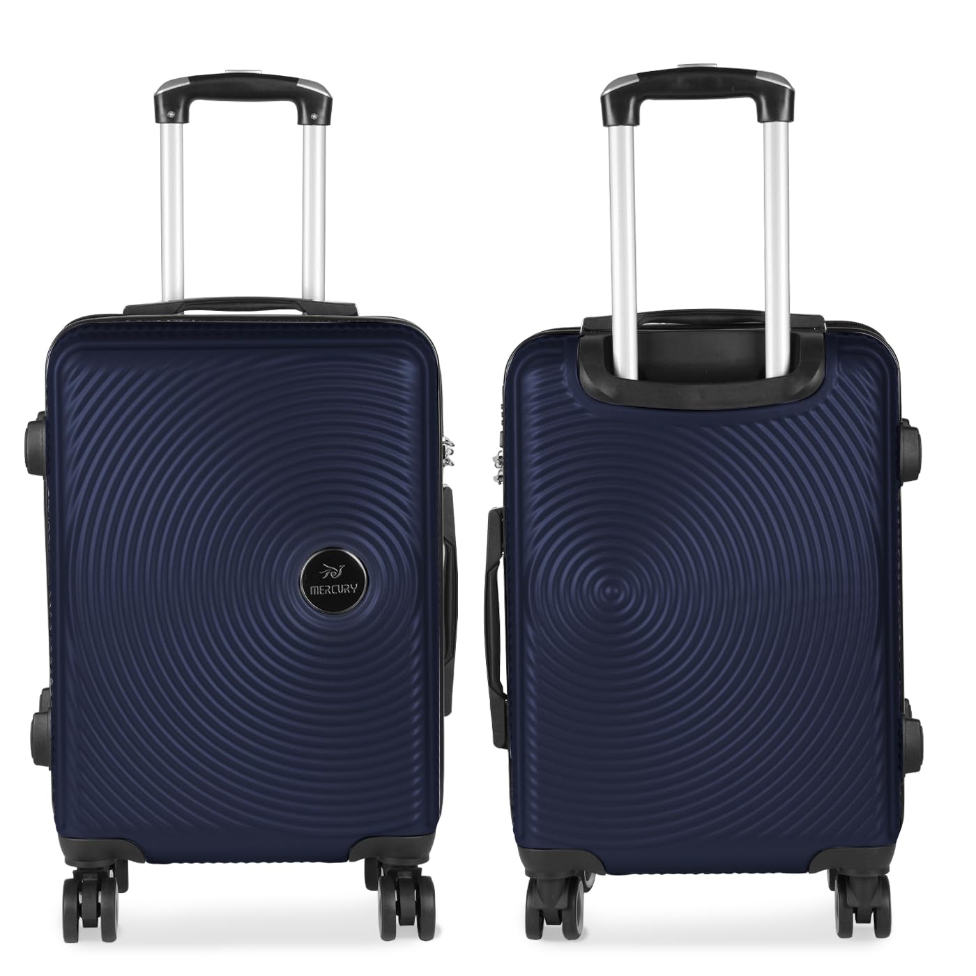 MERCURY TEXTIL- Maleta de Viaje Grande 73x48x28cm rígida, Ruedas Giratorias, Prácticas y Ligeras con Cierre de Seguridad. Ideales para Viajar. (Marino Plus)