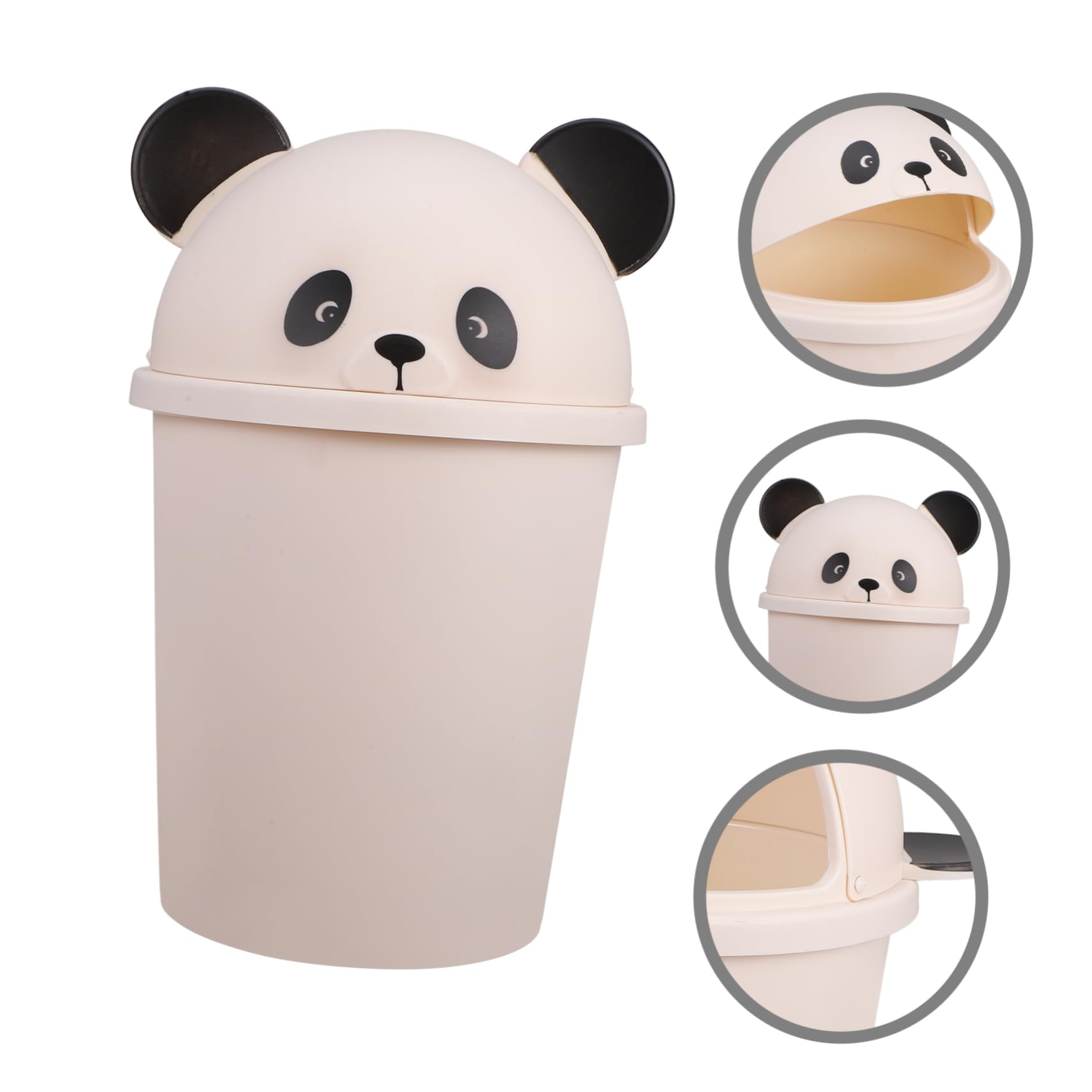 Baluue Pattumiera A Forma Di Panda - Cestino Spazzatura Con Coperchio Per Camera, Ufficio E Cucina, 38 Cm