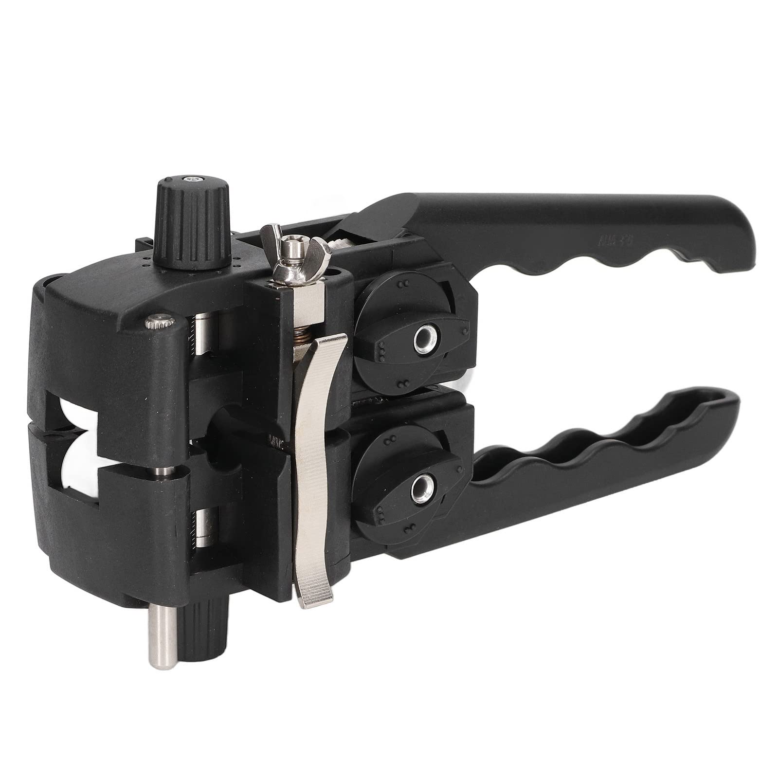 Pelacables de Fibra Óptica, Herramienta de Corte de Fibra Óptica Ajustable Transversal Longitudinal de 2 Vías, Pelacables Coaxiales con Doble Mango para Cable de 0,3 1,2
