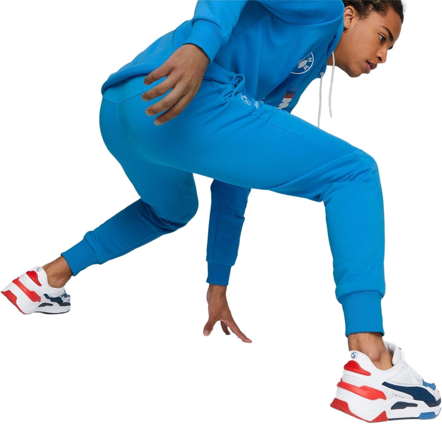 PUMA Men's Standard BMW M Motorsport Essentials Fleece Pants, Ocean Dive, Medium