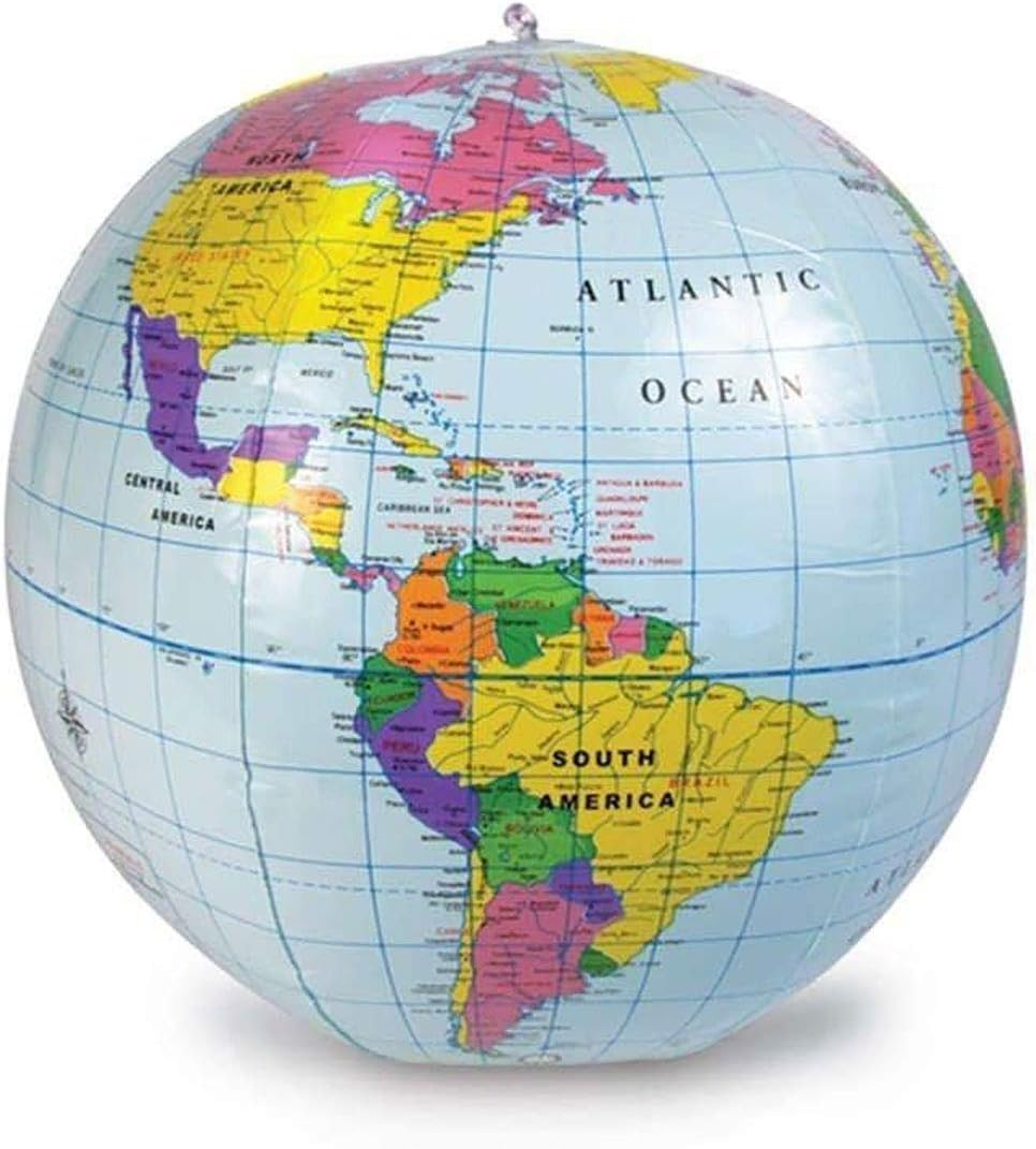 United Scientific™ Inflatable 12 inch Globe - Ages 6+ Earth Globe, Geography for Kids