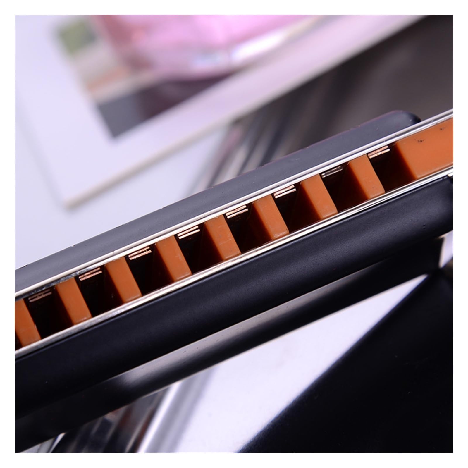10-Loch-Blues-Mundharmonika C-Tasteninstrument(Black)