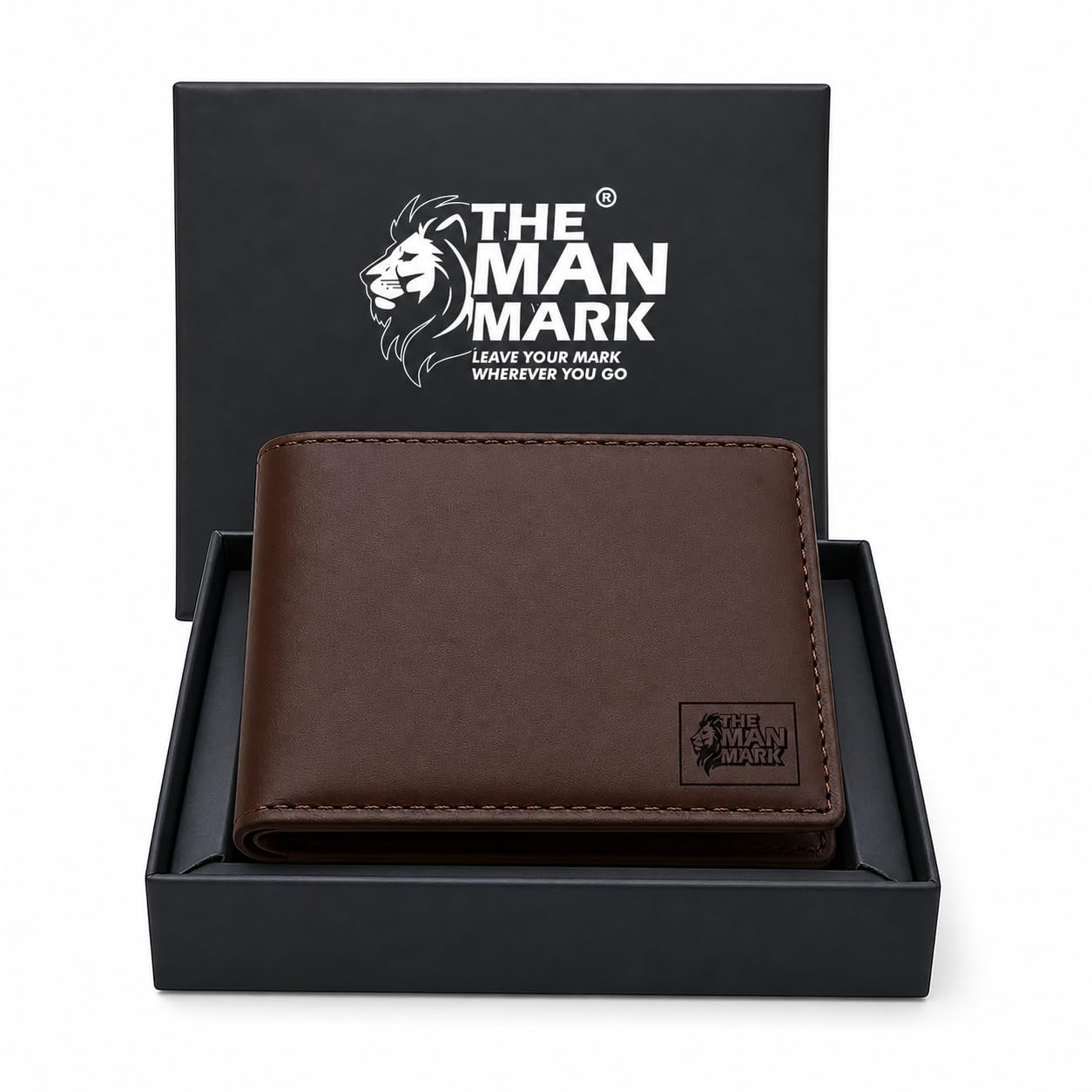Brown Leather Wallet for Men – RFID Blocking Slim Bifold Wallet with Card Holders & Cash compartments-image-11