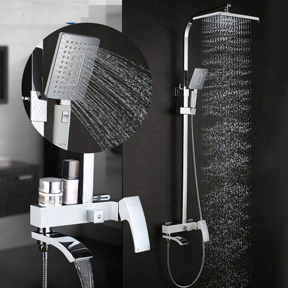 OZBMA Shower Set Faucet Brass faucets Bathroom Rainfall Sets Concealed Mixers Waterfall griferia Luxury