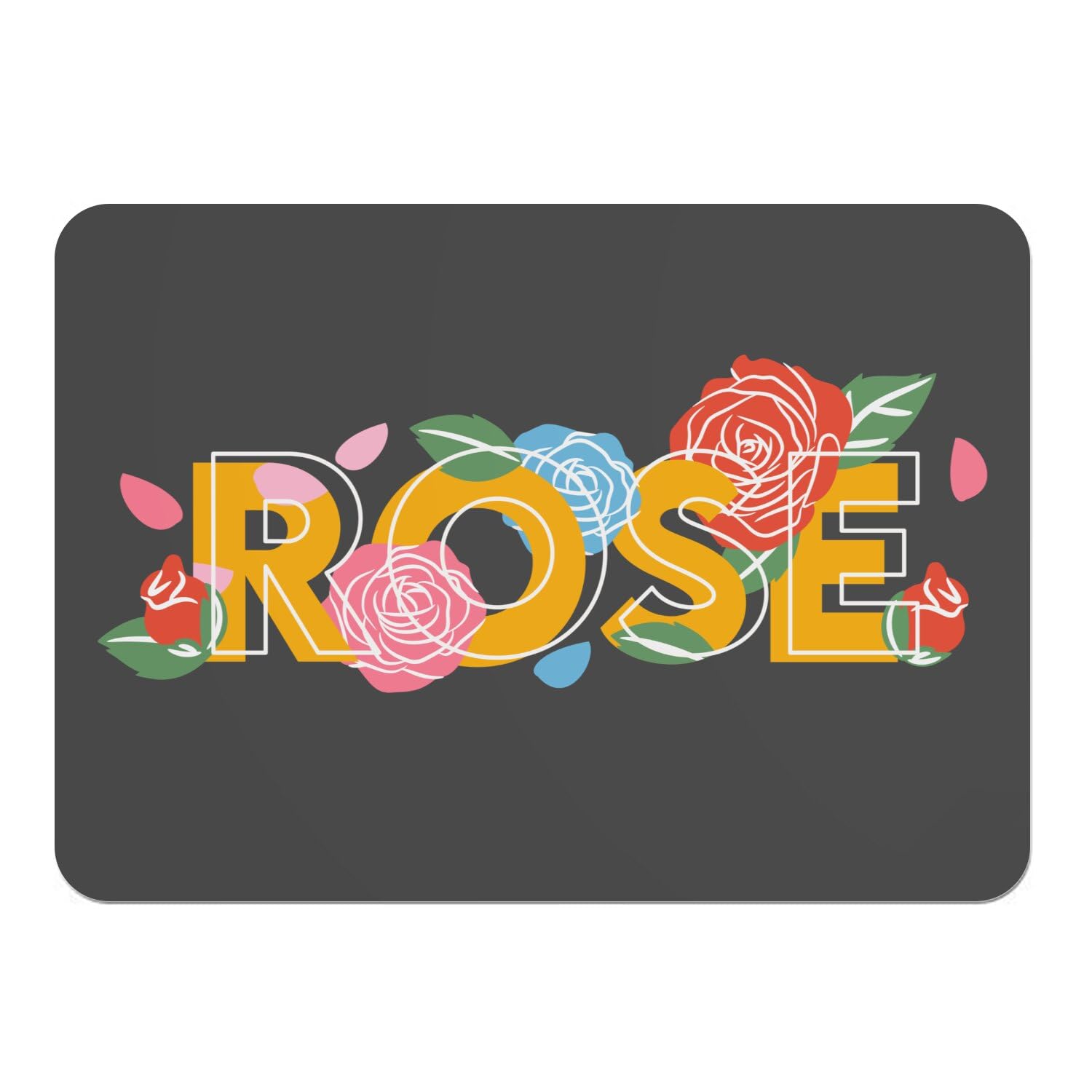 Sets de table liège anti-rayure napperons noirs lavables fleurs roses grand format lot de 4