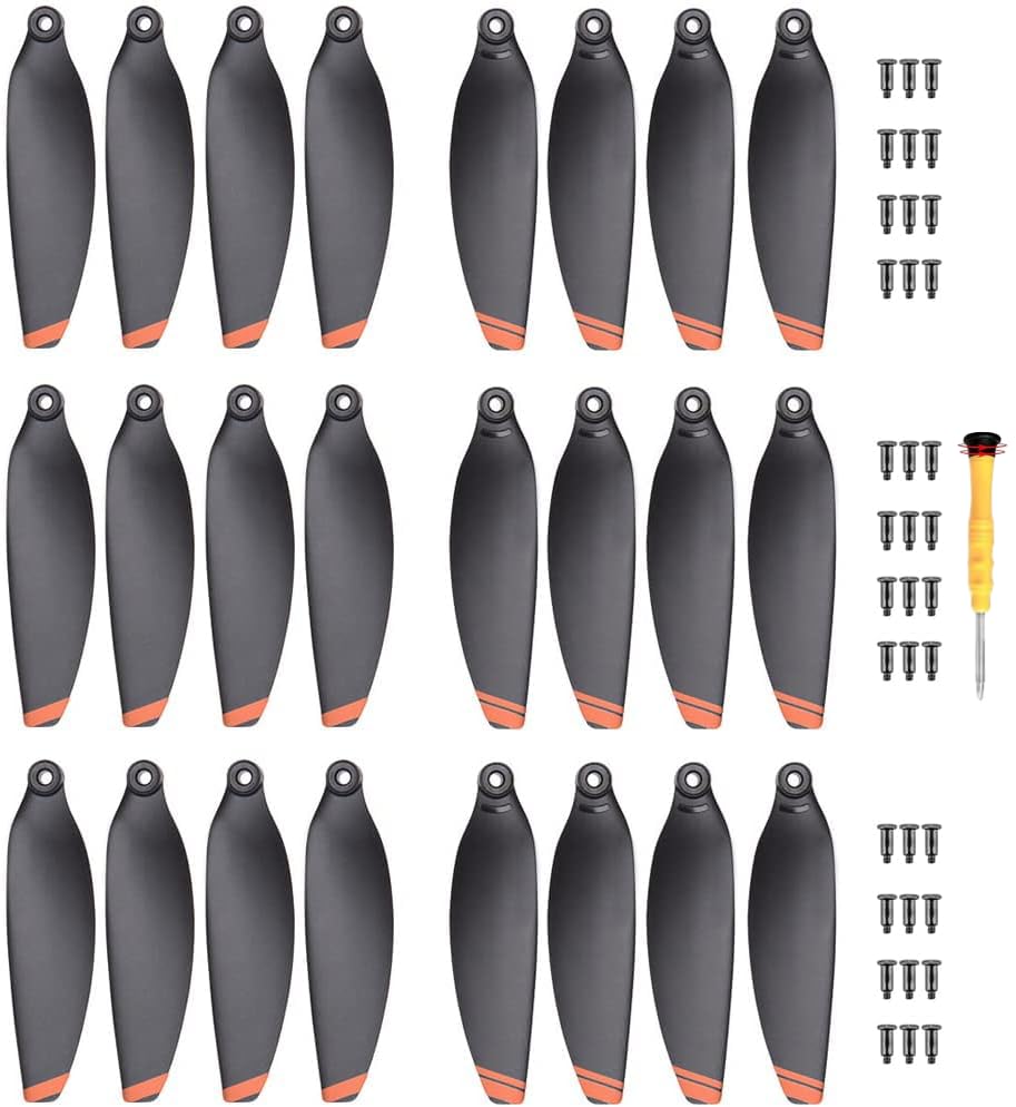 24-Piece Mini 2 Propeller Replacement Low-Noise and Quick-Release Blades Compatible with DJI Mini 2 / Mini SE/Mini 2 SE/Mini 4K Drones, Orange