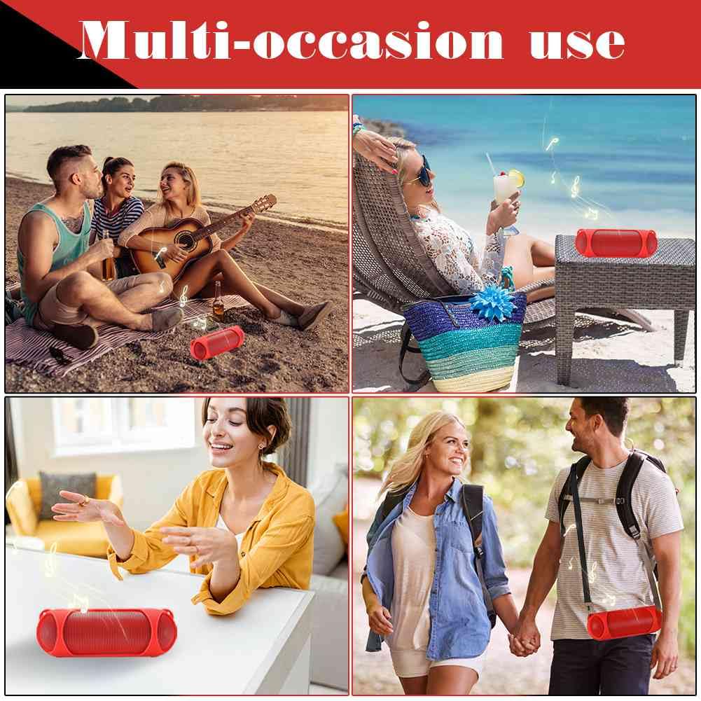 Funda de Silicona para Altavoz Bluetooth Beats Pill, Estuche Portátil Antigolpes con Correa de Hombro, Protector para Viajes